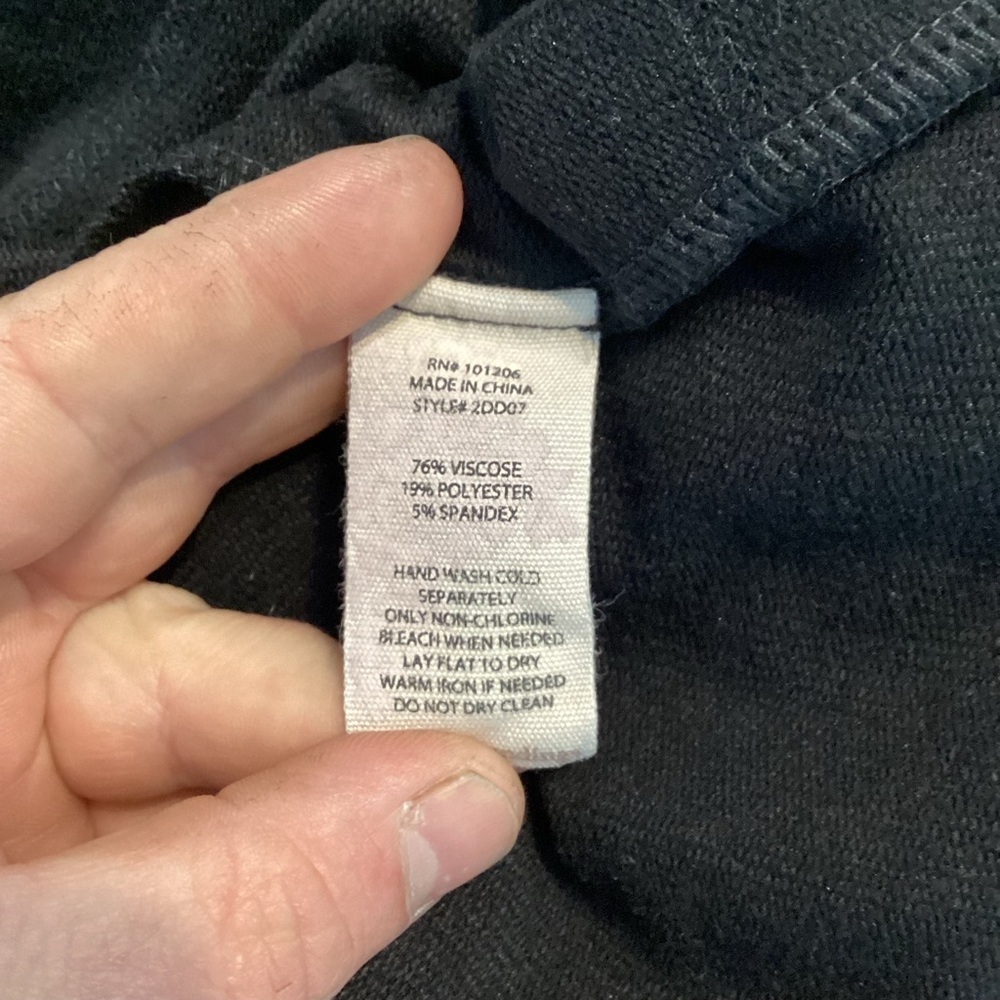 Soft Surroundings Top Size L Black Long Sleeve - Picture 7 of 7